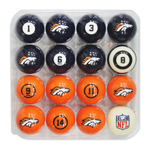 Load image into Gallery viewer, Denver Broncos Billiard Balls with Numbers