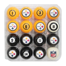Load image into Gallery viewer, Pittsburgh Steeler Billiard Balls with Numbers