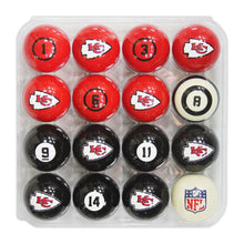 Load image into Gallery viewer, Kansas City Chiefs Billiard Balls with Numbers