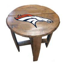 Load image into Gallery viewer, Denver Broncos Oak Barrel Table
