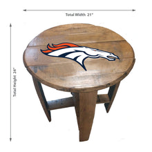Load image into Gallery viewer, Denver Broncos Oak Barrel Table