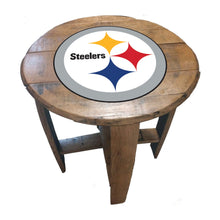 Load image into Gallery viewer, Pittsburgh Steelers Oak Barrel Table