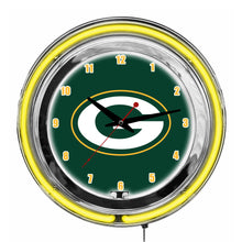 Load image into Gallery viewer, Green Bay Packers 14" Neon Clock
