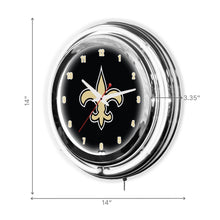Load image into Gallery viewer, New Orleans Saints 14" Neon Clock