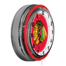 Load image into Gallery viewer, Chicago Blackhawks 18" Neon Clock