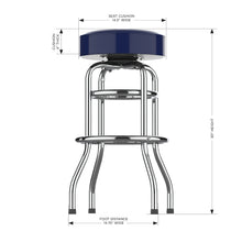 Load image into Gallery viewer, Denver Broncos 30" Chrome Bar Stool