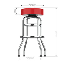 Load image into Gallery viewer, Kansas City Chiefs 30" Chrome Bar Stool