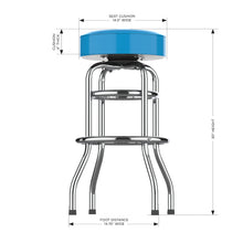 Load image into Gallery viewer, Carolina Panthers 30" Chrome Bar Stool