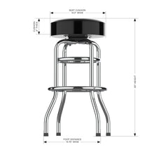 Load image into Gallery viewer, New Orleans Saints 30" Chrome Bar Stool