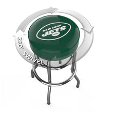 Load image into Gallery viewer, New York Jets 30" Chrome Bar Stool