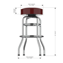 Load image into Gallery viewer, Washington Commanders 30" Chrome Bar Stool