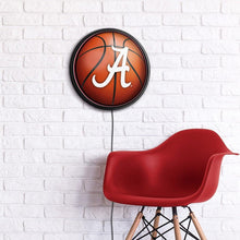 Load image into Gallery viewer, Alabama Crimson Tide: Basketball - Round Slimline Lighted Wall Sign - The Fan-Brand