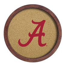 Load image into Gallery viewer, Alabama Crimson Tide: Logo - "Faux" Barrel Framed Cork Board - The Fan-Brand