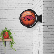 Load image into Gallery viewer, Arkansas Razorbacks: Basketball - Original Round Rotating Lighted Wall Sign - The Fan-Brand