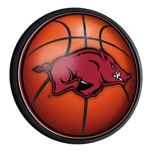 Load image into Gallery viewer, Arkansas Razorbacks: Basketball - Round Slimline Lighted Wall Sign - The Fan-Brand
