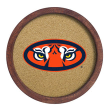 Load image into Gallery viewer, Auburn Tigers: Tiger Eyes - "Faux" Barrel Framed Cork Board - The Fan-Brand