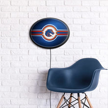 Load image into Gallery viewer, Boise State Broncos: Oval Slimline Lighted Wall Sign - The Fan-Brand