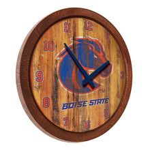 Load image into Gallery viewer, Boise State Broncos: Weathered "Faux" Barrel Top Wall Clock - The Fan-Brand