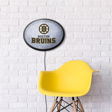 Load image into Gallery viewer, Boston Bruins: Ice Rink - Oval Slimline Lighted Wall Sign - The Fan-Brand