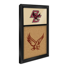 Load image into Gallery viewer, Boston College Eagles: BC - Dual Logo - Cork Note Board Gold