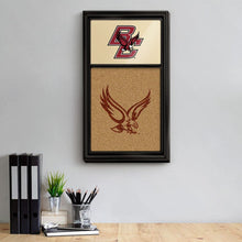 Load image into Gallery viewer, Boston College Eagles: BC - Dual Logo - Cork Note Board Gold