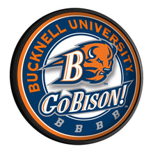 Load image into Gallery viewer, Bucknell Bisons: Go Bison - Round Slimline Lighted Wall Sign - The Fan-Brand