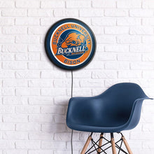 Load image into Gallery viewer, Bucknell Bisons: Round Slimline Lighted Wall Sign - The Fan-Brand