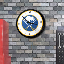 Load image into Gallery viewer, Buffalo Sabres: Retro Lighted Wall Clock - The Fan-Brand