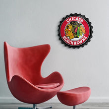 Load image into Gallery viewer, Chicago Blackhawks: Bottle Cap Wall Sign - The Fan-Brand