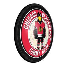 Load image into Gallery viewer, Chicago Blackhawks: Tommy Hawk - Round Slimline Lighted Wall Sign - The Fan-Brand