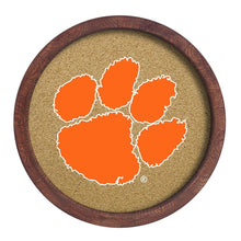 Load image into Gallery viewer, Clemson Tigers: "Faux" Barrel Framed Cork Board - The Fan-Brand
