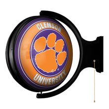 Load image into Gallery viewer, Clemson Tigers: Original Round Rotating Lighted Wall Sign - The Fan-Brand