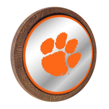 Load image into Gallery viewer, Clemson Tigers: Paw Print - Barrel Top Mirrored Wall Sign - The Fan-Brand