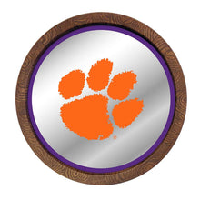 Load image into Gallery viewer, Clemson Tigers: Paw Print - Barrel Top Mirrored Wall Sign - The Fan-Brand