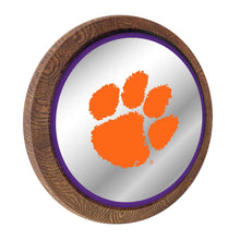 Load image into Gallery viewer, Clemson Tigers: Paw Print - Barrel Top Mirrored Wall Sign - The Fan-Brand