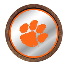 Load image into Gallery viewer, Clemson Tigers: Paw Print - Barrel Top Mirrored Wall Sign - The Fan-Brand