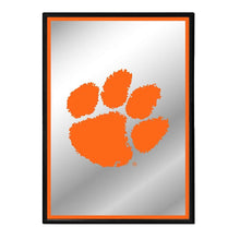 Load image into Gallery viewer, Clemson Tigers: Paw Print - Framed Mirrored Wall Sign - The Fan-Brand
