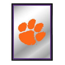 Load image into Gallery viewer, Clemson Tigers: Paw Print - Framed Mirrored Wall Sign - The Fan-Brand