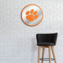 Load image into Gallery viewer, Clemson Tigers: Paw Print - Modern Disc Mirrored Wall Sign - The Fan-Brand