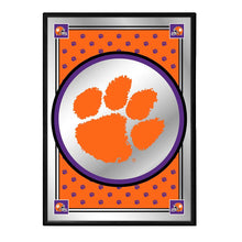 Load image into Gallery viewer, Clemson Tigers: Team Spirit - Framed Mirrored Wall Sign - The Fan-Brand