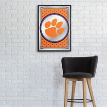 Load image into Gallery viewer, Clemson Tigers: Team Spirit - Framed Mirrored Wall Sign - The Fan-Brand