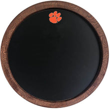 Load image into Gallery viewer, Clemson Tigers: Tiger Paw - Chalkboard "Faux" Barrel Top Sign - The Fan-Brand