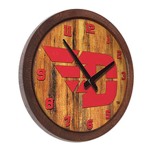 Load image into Gallery viewer, Dayton Flyers: "Faux" Barrel Top Wall Clock - The Fan-Brand