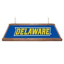 Load image into Gallery viewer, Delaware Blue Hens: Premium Wood Pool Table Light - The Fan-Brand