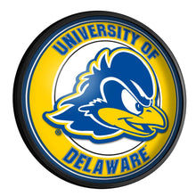 Load image into Gallery viewer, Delaware Blue Hens: Round Slimline Lighted Wall Sign - The Fan-Brand