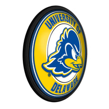 Load image into Gallery viewer, Delaware Blue Hens: Round Slimline Lighted Wall Sign - The Fan-Brand