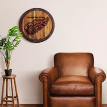 Load image into Gallery viewer, Detroit Red Wings: Branded "Faux" Barrel Top Sign - The Fan-Brand