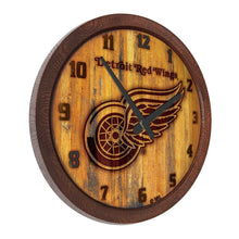 Load image into Gallery viewer, Detroit Red Wings: Branded "Faux" Barrel Top Wall Clock - The Fan-Brand
