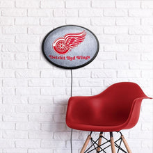 Load image into Gallery viewer, Detroit Red Wings: Ice Rink - Oval Slimline Lighted Wall Sign - The Fan-Brand