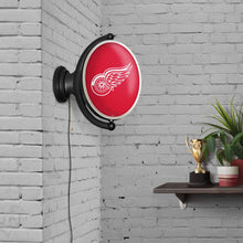 Load image into Gallery viewer, Detroit Red Wings: Original Oval Rotating Lighted Wall Sign - The Fan-Brand